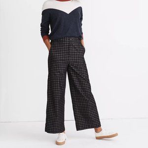 Madewell Huston Button-Front Ankle Pants in Checked Corduroy